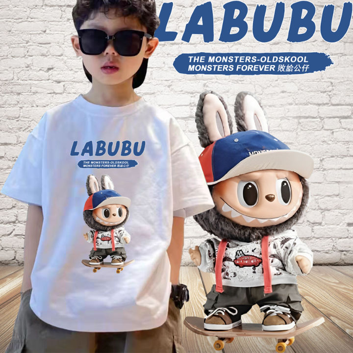 Hot Labubu Pop Mart Children's T-shirt Printed Cotton | Lazada