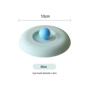 GAOSU Non-toxic Silicone Cup Cover Anti-dust Round Universal Coffee Mug Sealed Cap Cup Seal with Spoon Holder Water Cup Lid Glass Cup