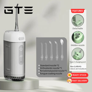 GTE 200ML Foldable Oral Irrigator Interdental Irrigator Oral Cleaning Electric Dental Flosser Pengairan Oral Lipat Gigi Elektrik Pembersih Mulut - Fulfilled by GTE SHOP