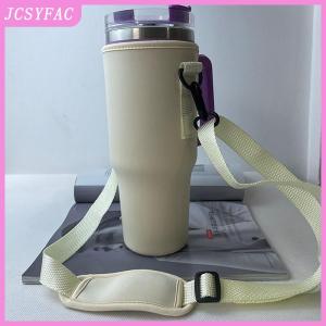 JCSYFAC 40oz Water Bottle Carrier Bag Adjustable Shoulder Strap Mug Cups Sleeve Solid Color Bottle Holder For Outdoor Hiking