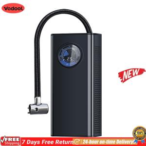 [VODF] Tire Inflator Cordless & Handheld Portable Air Compressor with Pressures Gauge Air Inflator for Car Motorcycle Balls and Bicycle