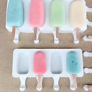 New 8-Hole Silicone Ice Cream Mold Magnum Silicone Mold DIY Fruit Juice Ice Pop Cube Maker Ice Tray Popsicle Mold Baking Accessories