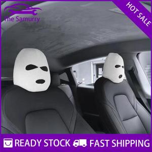 Samurry ✨Hot Sale✨ 1 chiếc bọc ghế xe hơi đeo mặt nạ mũ dệt kim mũ trùm đầu Halloween Trang trí phụ kiện cảnh báo chống trộm xe hơi