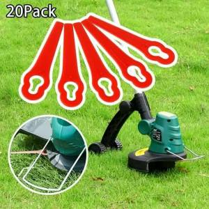 LDIES 20Pcs Cordless Grass Trimmer Plastics Blades Replacement For Einhell Cordless Grass Trimmer-CT 18 Lawn Mower Accessories 9P4B6