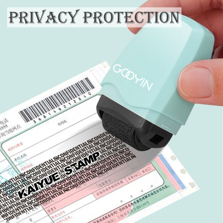 Code Speed Stamp Roller Stamp Messy Code Security Stamp Roller Portable Self-Inking ...