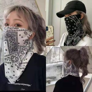 Summer Sunscreen Mask Full Neck Protector Men Women Hanging Ear Face Anti-Ultraviolet One-Piece Driving Veil Thin Style
