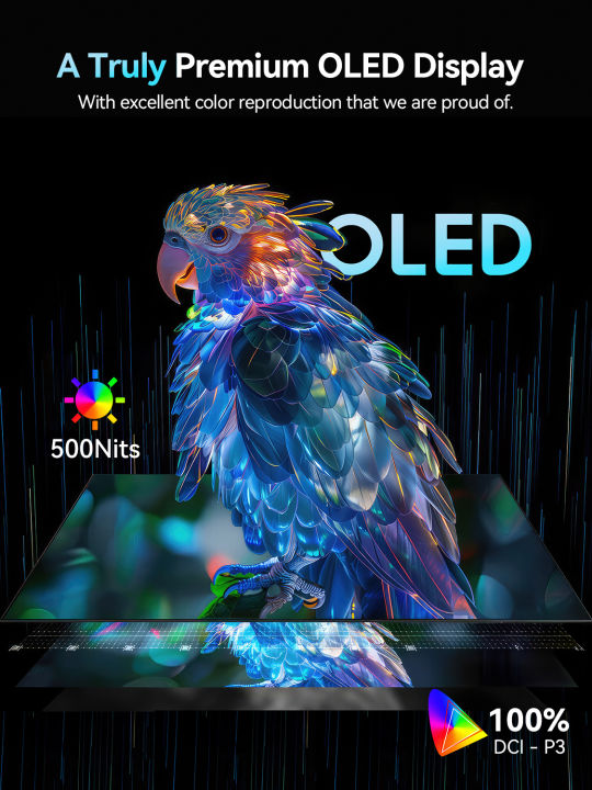 UPERFECT OLED 120HZ Portable Monitor 16inch 3K Mobile Display 100% DCI ...