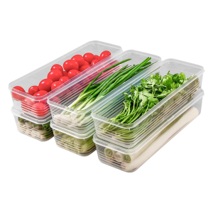 Stackable Refrigerator Organizers Preserve Freshness Of Herbs Scallions Eggs Clear Kitchen Storage Box