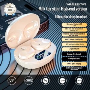 100% Brand New Invisible Sleep Wireless Earphone Bluetooth 5.3 Hidden Earbuds Lightweight Waterproof Noise Proof Touch Control Headphones
