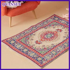 QUANSEN 1:12 dollhouse Miniature พรมตุรกีชั้นพรมพรมพรมรุ่นห้องนอนห้องน้ำห้องนั่งเล่นของเล่นตกแต่ง