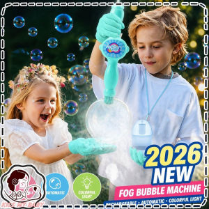 Fog Bubble Machine for Kids Elastic Bubble Machine Colorful Lighting Bubble Blowing Toy Mainan