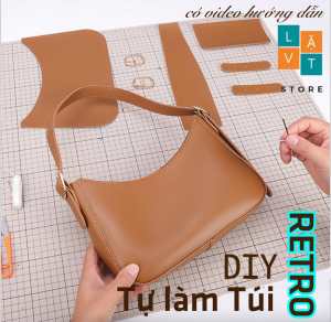 [HCM]Có hướng dẫn làm Túi đeo dưới cánh tay phong cách Retro - Túi da Handmade Túi da tự may - Quà tặng handmade