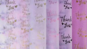 MR FIVE 50 Sheets Gold Thank You Tissue Paper Bulk20" x 14"Thank You Tissue Paper for PackagingGift BagsThank You Packaging Tissue Paper for Small Business (Black)