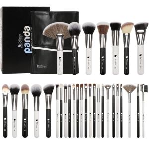 DUcare 31ชิ้น/ชุดแปรงสำหรับแต่งหน้า\ud83d\udc3cแพนด้า\ud83d\udc3cชุด Kuas Rias แปรงคาบุกิลงรองพื้นผสมแปรงปัดหน้าแป้งฝุ่นคอนซีลเลอร์อายแชโดว์กับผู้จัดงานเคสหนัง【โพสต์ใน24ชั่วโมงและ90วันบริการรับประกัน】