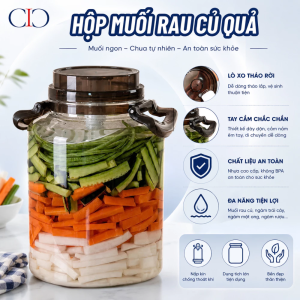 Hũ Muối Dưa Cà 10 Lít Có Trục Nén Nhựa Bền Bỉ Lọ Muối Dưa Cải Kim Chi Nhựa Cao Cấp An Toàn Thực Phẩm