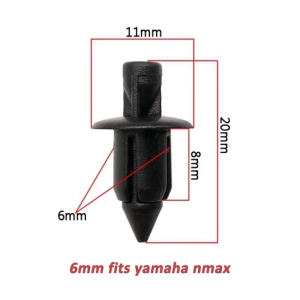 300pcs Motorcycle Car Fixed Rivet Fastener Clip Black Plastic Rivet Body Clip