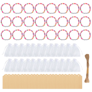 สร้อยข้อมือแฟชั่นกำไลข้อมือยืดได้ซิลิโคนนิ่ม24ชิ้นสำหรับเทศกาลดนตรีและกิจกรรมกลุ่ม