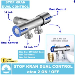Stop Kran 1/2 inch Wastafel Closet Cebok Toilet Kloset Cabang 1 2 Stop Keran 2 Kran Toilet 1/2 inch