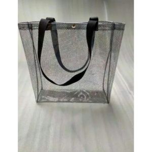 TOTEBAG tas Bening PVC Transparan motif jaring  Tas transparan Tas travel