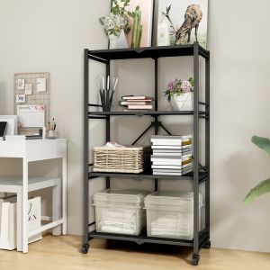 Rak Dapur Multi-fungsi tanpa Instalasi Rak Penyimpanan Rak LIPAT Rak Dapur susun serbaguna