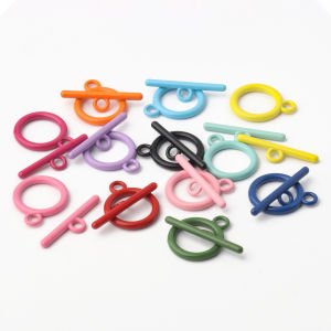 10sets Colorful Stainless Steel OT Clasps Bracelet Necklace Toggle Clasp Buckle Connectors For Jewelry Making DIY Accessories h260529