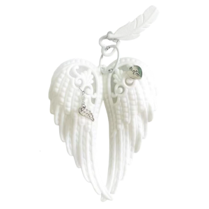 Artistic Winged Crosses Charm Versatile Bag Accessory Sturdy Plastic Alloy Key Rings Charm Gift For All Occasion
