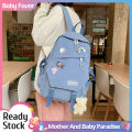 Korean Schoolbag Fashion Casual Backpack Junior High School Girls College Style Japanese Cute Schoolbag Japanese Travel Backpack Large Capacity Backpack Female Senior High School Students Campus Travel Backpack Waterproof (Blue/Green). 