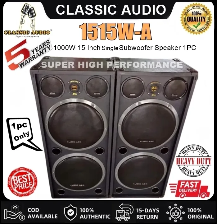 CLASSIC AUDIO Subwoofer Speaker 1515W-A 1000W 15 Inch 1PC Super - Main Image