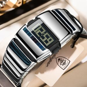 POEDAGAR Genuine Mens Watch Stainless Steel Strap Luminous Calendar Waterproof Chronograph Alarm Clock 126