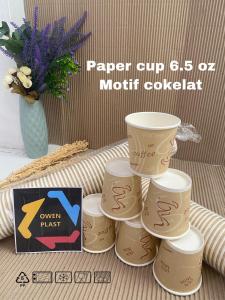 GELAS KERTAS PAPER CUP 6.5 OZ ISI 50 PCS GELAS KOPI POLOS PUTIH TERMURAH BERKUALITAS