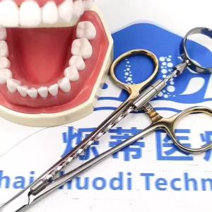 High Quality Dental Half Gold Stainless Steel Tweezer Tools Corwin Hegar TC Wire Twisting Forceps for Dentistry