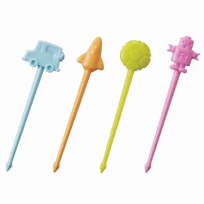 TORUNE P2887 Toy Food Picks | Bento Accessories Children Snack Cake Dessert Fruit Toothpick Themed Lunch Box Decoration