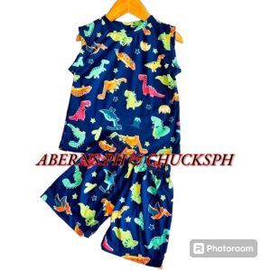 DINO PRINT DESIGN TERNO SANDO AND SHORT FOR KIDS (1yr old up to 13yrs old)
