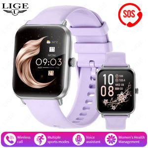 LIGE Original Smart Watch for Women Bluetooth Call and Heart Rate Health Fitness Tracker Waterproof Sprot Modes Bracelets