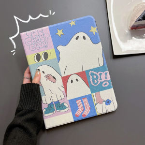 เคสไอแพด Pro11 2024 air6 gen9 gen8 gen7 10.2 Gen11 Pro12.9 22/21/20 Air7 11 ช่องใส่ปากกา เคส ipad air4 air5 10.9 ผีน่ารัก case iPad pro11 air3 pro 10.5 gen6 9.7 mini6/7