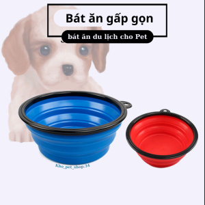 Bát ăn du lịch gấp gọn cho chó mèo dung tích 350ml
