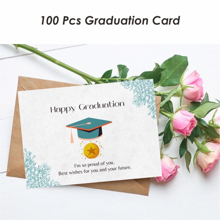 (100 Pcs) Happy Graduation Card / Kartu Ucapan Selamat Kelulusan / Wisuda