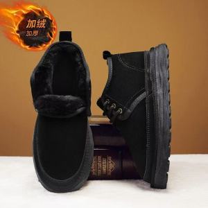 2025 Mens Snow Boots Mens Cotton Shoes New Warm Retro Versatile Shoes Winter Thick-Soled Outdoor Casual Warm Shoes