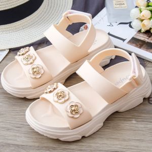 CLOSS.PH Summer Fashion Soft Sandals Chuncky Casual Sandal for kids Non-Slip outdoor Shoes for Girls Cute Flower Design
