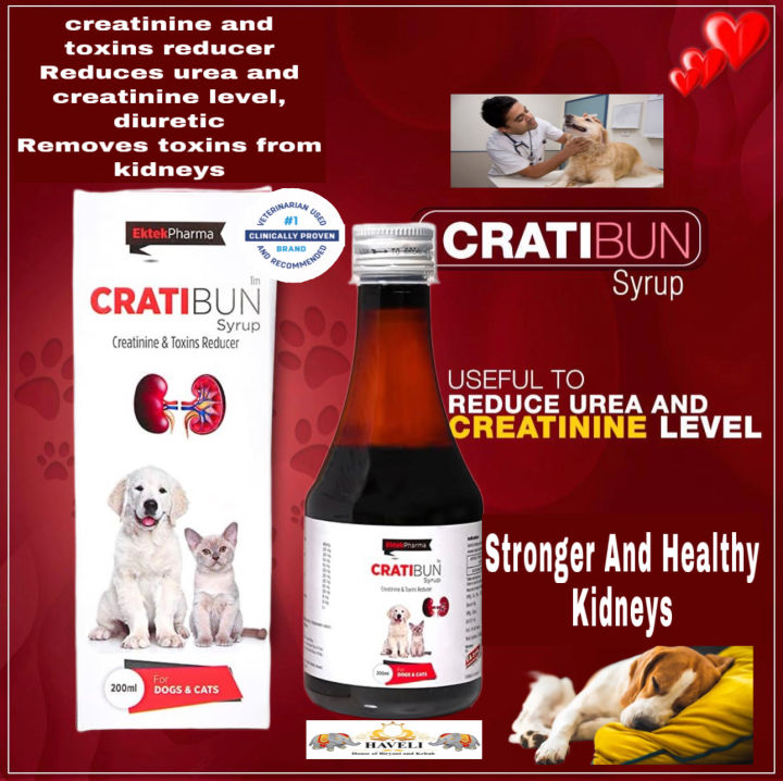 EkTek Pharma CratiBun Syrup Treat Urea and Creatinine For Dogs And