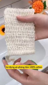 Giá rẻ và chất lượng tốt túi đựng xà phòng tạo bọt 100% cotton ESTLA