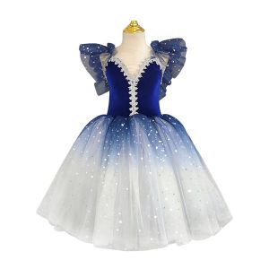 DOWNA Sequin Ballet Tutu Skirt Puffy Modern Kids Ballet Dress Fashion Stage Costume Swan Lake Ballet Dress Kids Girls