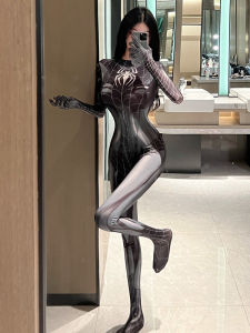 Rabbite Marvel Spiderman Women Cosplay Black widow Bodysuit Tight Milk shreds Suit Halloween Party