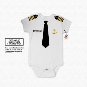 Baby Onesies PH Seaman Uniform Career Baby Onesie 0-12 months Newborn Baby Boy Girl Cotton Nautical Marine Bodysuit