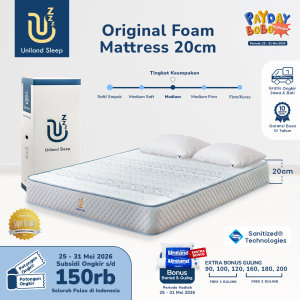 Uniland Sleep Kasur Busa Original 20cm Foam Mattress Box Free Bantal & Free Ongkir Jawa Bali