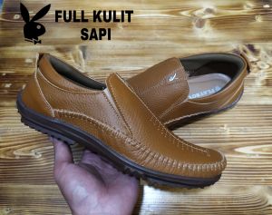 sepatu casual pria kulit sapi insole full kulit sapi