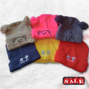 Kupluk Bayi Pom pom Topi Rajut Bayi 0-1 th Topi Bayi Laki laki perempuan