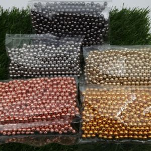 MUTIARA PAKU MUTIARA TINDIK SERI WARNA CHROME KILAP UKURAN 6MM DAN 8MM KUALITAS AA PER 50 GRAM