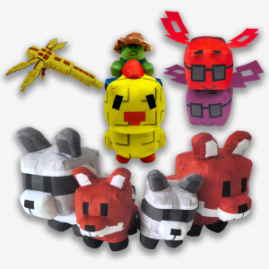 25cm Grow Garden Wolf Plush Toys Game Cartoon Raccoon Fox Stuffed Dolls Pillow Soft Toy Brinquedos Birthday Gifts