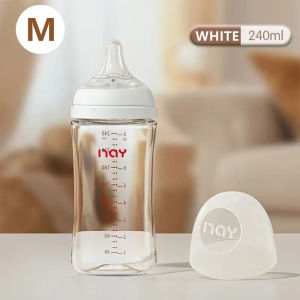 Baby Wide Mouth Glass Bottle Toddler Bottle 240ML Anti Choking & Anti Flatulence